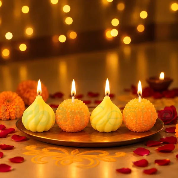 Urban_Centre_Diwali_Decorative_Candle_Set_of_4_|_2_Pcs_Boondi_Ladoo_Candles_and_2_Pcs_Modak_Candles_for_Diwali_Festival,_Pooja_Room,_Home_Decoration,_Festive_Gifting