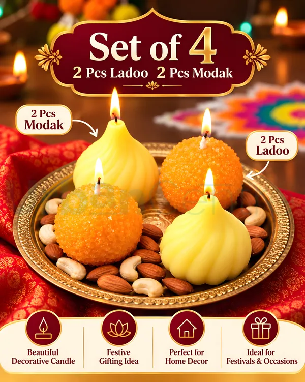 Urban_Centre_Diwali_Decorative_Candle_Set_of_4_|_2_Pcs_Boondi_Ladoo_Candles_and_2_Pcs_Modak_Candles_for_Diwali_Festival,_Pooja_Room,_Home_Decoration,_Festive_Gifting