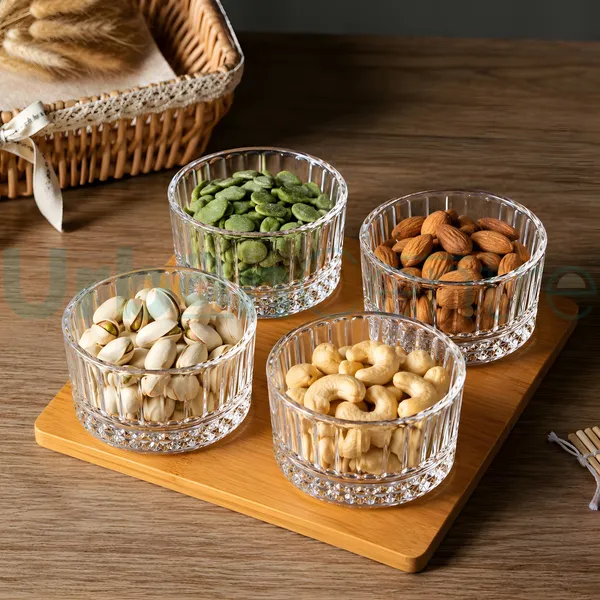 Urban_Centre_Crystal_Wave_Pack_of_4_Clear_Glass_Serving_Bowl_Set_(200_ml)