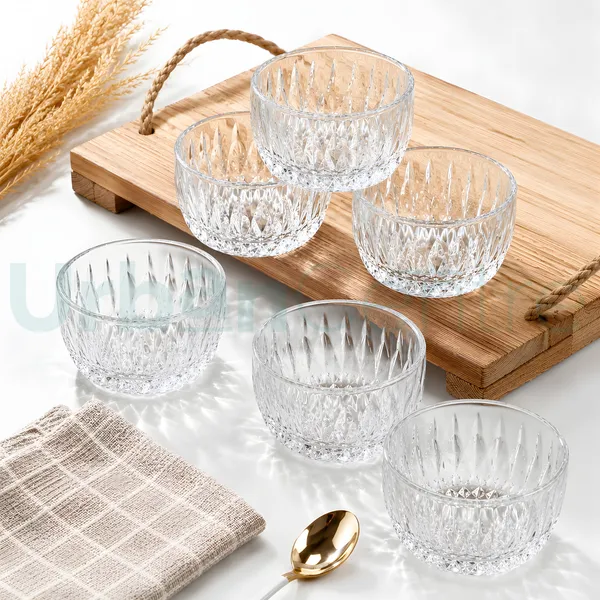 Urban_Centre_Prism_Glow_Crystal_Cut_Serving_Bowl_Set,_130ml,_Pack_of_2,_Clear