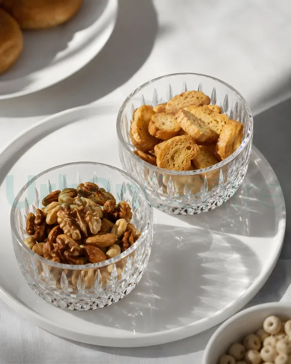Urban_Centre_Prism_Glow_Crystal_Cut_Serving_Bowl_Set,_130ml,_Pack_of_2,_Clear