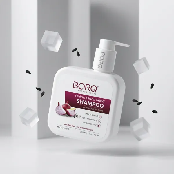 BORQ_Onion_Black_Seed_Shampoo_500ml_|_For_Smooth_&_Shiny_Hair_|_Up_to_98%_Hair_Fall_Reduce_|_Dandruff_Control_|_Paraben-Free_Sulfate-Free_|_Suitable_To_All_Hair_Type_|_For_Man_&_Women_|_(2X250ml)_Pack_Of_2