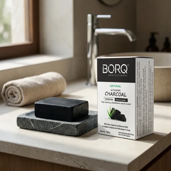 BORQ_Natural_Activated_Charcoal_Glycerine_Bath_Soap_800gm_|_Detoxification_And_Oil_Control_|_Pure_Glycerin_&_Natural_Oils_|_Paraben-Free_Sulfate-Free_|_For_All_Skin_Type_(8X100gm)_Pack_Of_8
