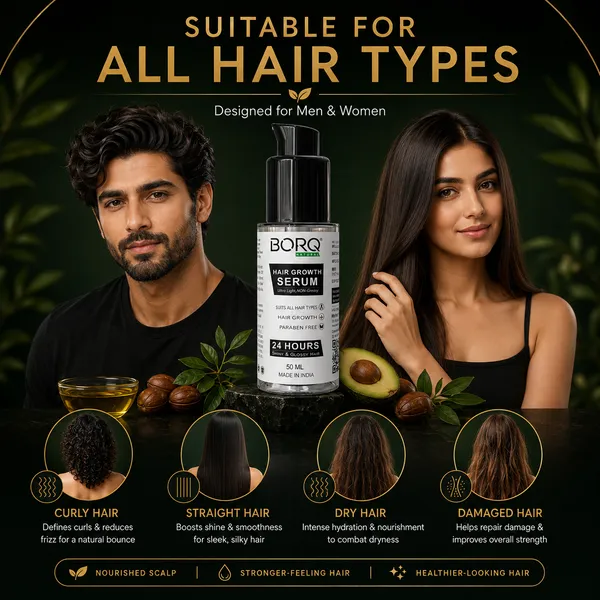 BORQ_Natural_Hair_Growth_Serum_100ml_|_Hair_Fall_Control,_Scalp_Nourishment_&_Hair_Strengthening_Formula_|_For_Thicker_&_Fuller_Hair_|_Suitable_To_All_Hair_Type_|_For_Man_&_Women_|_(2X50ml)_Pack_Of_2