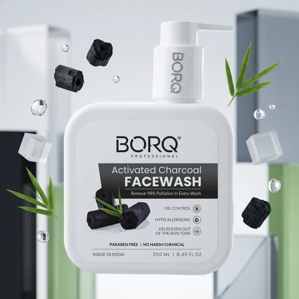 BORQ_Activated_Charcoal_Face_Wash_500ml_|_For_Dirt_&_Pollution_Removal_|_10X_Power_Of_Activated_Charcoal_|_Paraben-Free_Sulfate-Free_|_Suitable_To_All_Skin_Type_|_For_Man_&_Women_|_(2X250ml)_Pack_Of_2