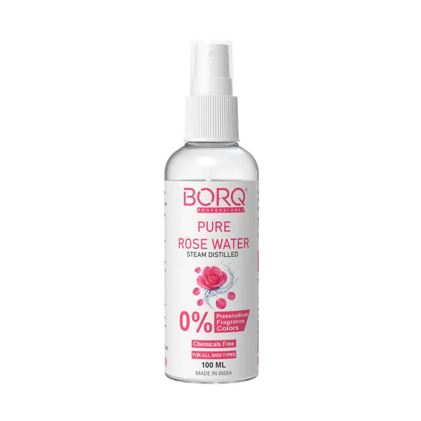 BORQ_Natural_Pure_Rose_Water_Toner_100ml_|_Natural_Steam_Distilled_|_Alcohol-Free_Toner_&_Facial_Mist_|_Hydrating_&_Refreshing_Spray_for_Face,_Skin_&_Hair_|_For_Man_&_Women_|_(1X100ml)_Pack_Of_1