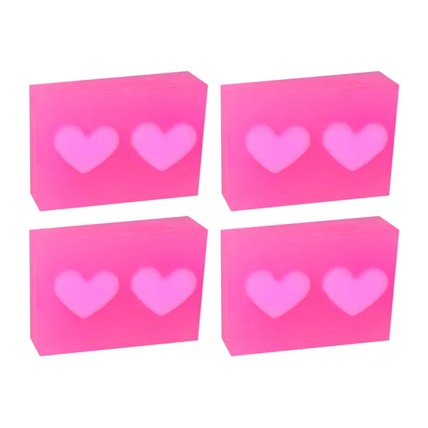 BORQ_Natural_Heart_Shape_Rose_Water_Glycerine_Bath_Soap_400gm_|_For_Natural_Moisturizing_Glowing_Skin_|_Pure_Glycerin_&_Natural_Oils_|_Paraben-Free_Sulfate-Free_|_For_All_Skin_Type_(4X100gm)_Pack_Of_4