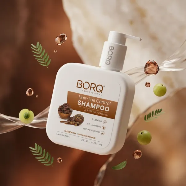 BORQ_Hair-Fall_Control_Shampoo_250ml_|_For_Reduces_Hair-Fall_And_Breakage_|_Up_to_98%_Hair-Fall_Reduction_|_Paraben-Free_Sulfate-Free_|_Suitable_To_All_Hair_Type_|_For_Man_&_Women_|_(1X250ml)_Pack_Of_1