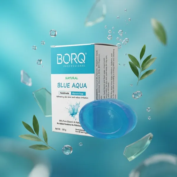 BORQ_Natural_Blue_Aqua_Glycerine_Bath_Soap_400gm_|_Refreshing_Skin_And_Reduce_Irritation_|_Pure_Glycerin_&_Natural_Oils_|_Paraben-Free_Sulfate-Free_|_For_All_Skin_Type_(4X100gm)_Pack_Of_4