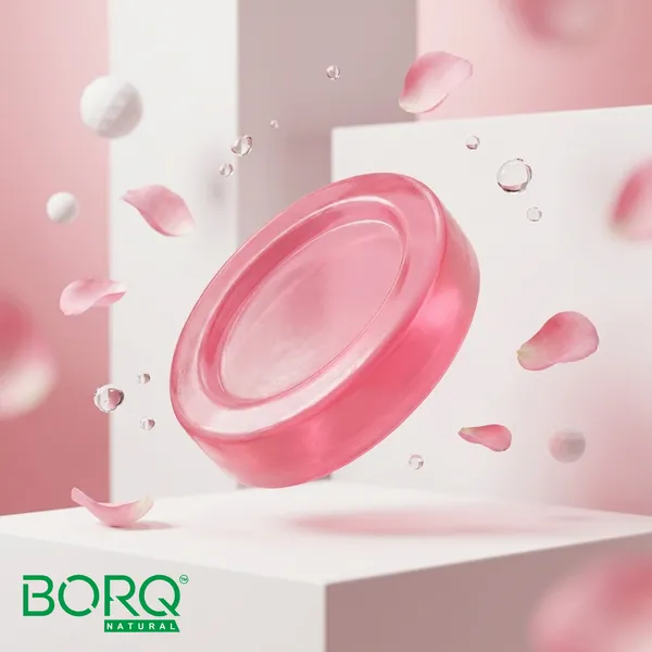 BORQ_Natural_Rose_Water_Glycerine_Bath_Soap_400gm_|_For_Natural_Moisturizing_Glowing_Skin_|_Pure_Glycerin_&_Natural_Oils_|_Paraben-Free_Sulfate-Free_|_For_All_Skin_Type_(4X100gm)_Pack_Of_4