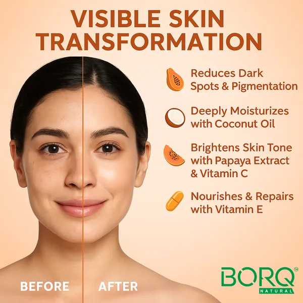 BORQ_Natural_Papaya_Cube_Glycerine_Bath_Soap_300gm_|_For_Enriched_Radiant_And_Healthy_Skin_|_Pure_Glycerin_&_Natural_Oils_|_Paraben-Free_Sulfate-Free_|_For_All_Skin_Type_(3X100gm)_Pack_Of_3