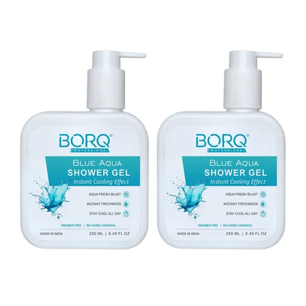 BORQ_Blue_Aqua_Shower_Gel_500ml_|_Premium_Refreshing_Body_Wash_|_Fresh_Ocean_Fragrance_|_Deep_Clean_Formula_with_Long_Lasting_Freshness_|_Suitable_To_All_Skin_Type_|_For_Man_&_Women_|_(2X250ml)_Pack_Of_2