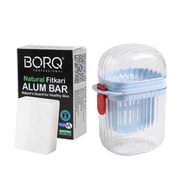 BORQ_Natural_Alum_Bar_(Fitkari)_Premium_Grade_A+_|_With_1_Travel_Case_100gm_|_For_After_Shaving_|_Acne_Treatment_|_Skin_Tightening_|_Dark_Circles_&_Underarms_|_Natural_Deodorant_|_(1X100gm)_Pack_Of_1
