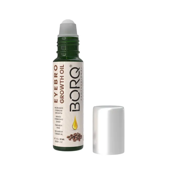 BORQ_Natural_Eyebrow_Growth_Oil_10ml_|_Eyebrow_Thickening_Oil_|_Promotes_Fast_Eyebrow_Hair_Growth_|_100%_Pure_Virgin_Castor_&_Essential_Oils_|_For_Fuller_&_Healthy_Brows_|_For_Man_&_Women_|_(1X10ml)_Pack_Of_1