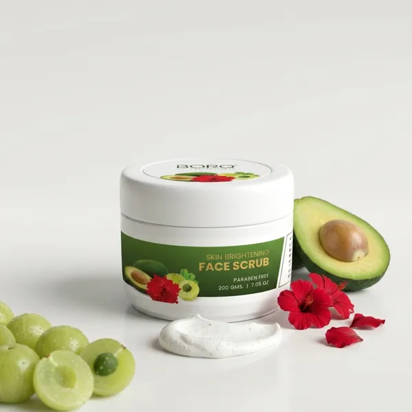 BORQ_Skin_Brightening_Face_&_Body_Scrub_200gm_|_For_Whitening_&_Lightening_Skin_|_Removes_Tan_and_Blackheads_Improves_Skin_Tone_|_Suitable_To_All_Skin_Type_|_For_Man_&_Women_|_(1X200gm)_Pack_Of_1