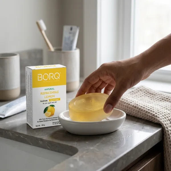 BORQ_Natural_Refreshing_Lemon_Glycerine_Bath_Soap_300gm_|_For_Skin_Supple_And_Soft_|_Pure_Glycerin_&_Natural_Oils_|_Paraben-Free_Sulfate-Free_|_For_All_Skin_Type_(3X100gm)_Pack_Of_3