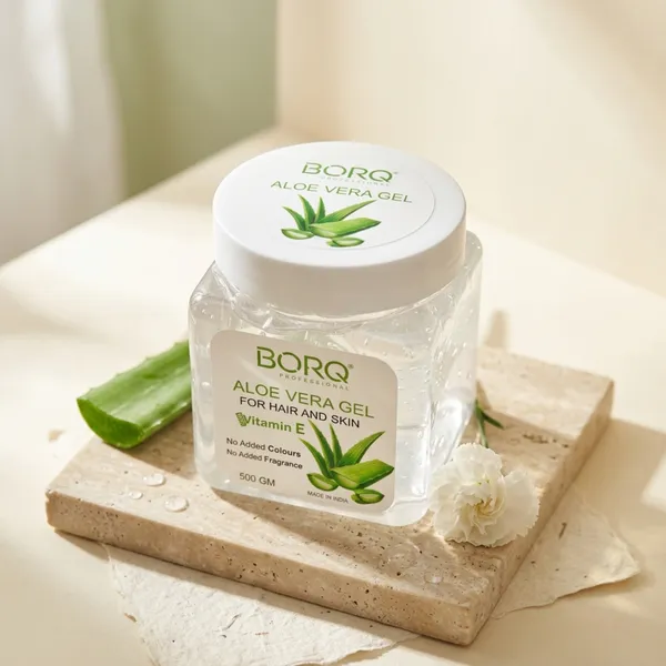 BORQ_Natural_Aloe_Vera_Gel_500gm_|_Pure,_Soothing_&_Hydrating_Gel_for_Face,_Hair_&_Skin_|_Natural_Skin_Moisturizer_for_All_Skin_&_Hair_Types_|_For_Man_&_Women_|_(1X500gm)_Pack_Of_1