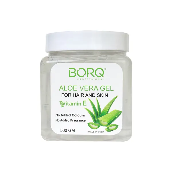 BORQ_Natural_Aloe_Vera_Gel_500gm_|_Pure,_Soothing_&_Hydrating_Gel_for_Face,_Hair_&_Skin_|_Natural_Skin_Moisturizer_for_All_Skin_&_Hair_Types_|_For_Man_&_Women_|_(1X500gm)_Pack_Of_1