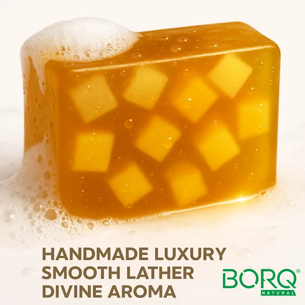 BORQ_Natural_Papaya_Cube_Glycerine_Bath_Soap_800gm_|_For_Enriched_Radiant_And_Healthy_Skin_|_Pure_Glycerin_&_Natural_Oils_|_Paraben-Free_Sulfate-Free_|_For_All_Skin_Type_(8X100gm)_Pack_Of_8