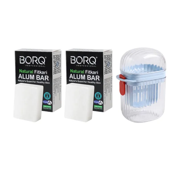 BORQ_Natural_Alum_Bar_(Fitkari)_Premium_Grade_A+_|_With_1_Travel_Case_200gm_|_For_After_Shaving_|_Acne_Treatment_|_Skin_Tightening_|_Dark_Circles_&_Underarms_|_Natural_Deodorant_|_(2X100gm)_Pack_Of_2