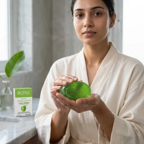 BORQ_Natural_Green_Apple_Glycerine_Bath_Soap_300gm_|_For_Skin_Hydrated_and_Softens_|_Pure_Glycerin_&_Natural_Oils_|_Paraben-Free_Sulfate-Free_|_For_All_Skin_Type_(3X100gm)_Pack_Of_3