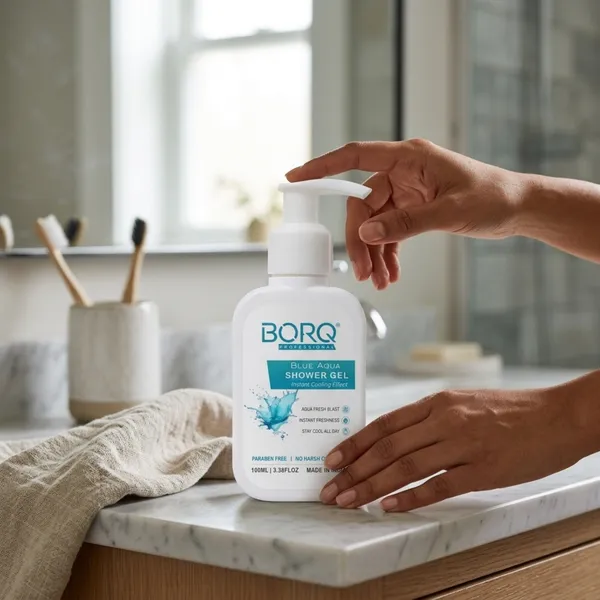 BORQ_Blue_Aqua_Shower_Gel_100ml_|_Premium_Refreshing_Body_Wash_|_Fresh_Ocean_Fragrance_|_Deep_Clean_Formula_with_Long_Lasting_Freshness_|_Suitable_To_All_Skin_Type_|_For_Man_&_Women_|_(1X100ml)_Pack_Of_1
