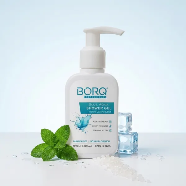 BORQ_Blue_Aqua_Shower_Gel_100ml_|_Premium_Refreshing_Body_Wash_|_Fresh_Ocean_Fragrance_|_Deep_Clean_Formula_with_Long_Lasting_Freshness_|_Suitable_To_All_Skin_Type_|_For_Man_&_Women_|_(1X100ml)_Pack_Of_1