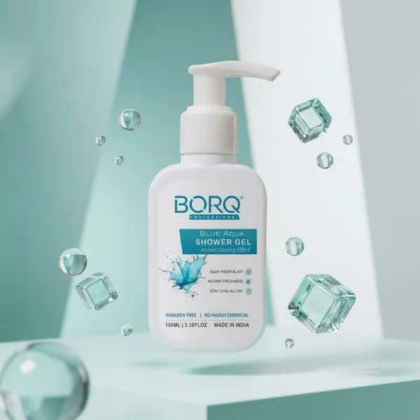 BORQ_Blue_Aqua_Shower_Gel_100ml_|_Premium_Refreshing_Body_Wash_|_Fresh_Ocean_Fragrance_|_Deep_Clean_Formula_with_Long_Lasting_Freshness_|_Suitable_To_All_Skin_Type_|_For_Man_&_Women_|_(1X100ml)_Pack_Of_1