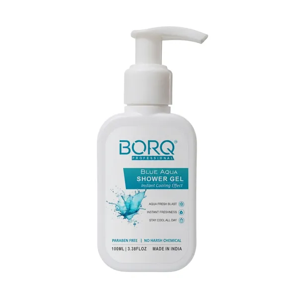 BORQ_Blue_Aqua_Shower_Gel_100ml_|_Premium_Refreshing_Body_Wash_|_Fresh_Ocean_Fragrance_|_Deep_Clean_Formula_with_Long_Lasting_Freshness_|_Suitable_To_All_Skin_Type_|_For_Man_&_Women_|_(1X100ml)_Pack_Of_1