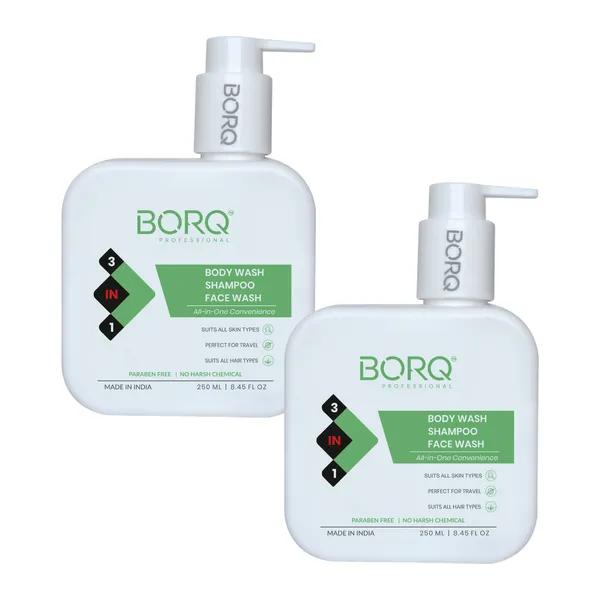BORQ_3_In_1_Body_Wash_Shampoo_&_Face_Wash_500ml_|_All-in-One_Refreshing_Formula_for_Hair,_Face_&_Body_|_Paraben-Free_Sulfate-Free_|_Suitable_To_All_Skin_&_Hair_Type_|_For_Man_&_Women_|_(2X250ml)_Pack_Of_2