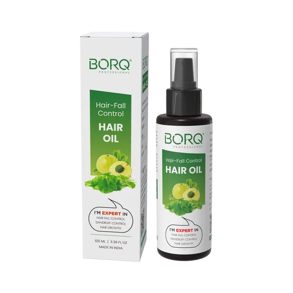 BORQ_Natural_Hair-Fall_Control_Hair_Oil_100ml_|_For_Stronger,_Thicker_hair_|_Improve_Scalp_health_|_Paraffin-Free_&_No_Harsh_Chemical_|_Suitable_To_All_Hair_Type_|_For_Man_&_Women_|_(1X100ml)_Pack_Of_1