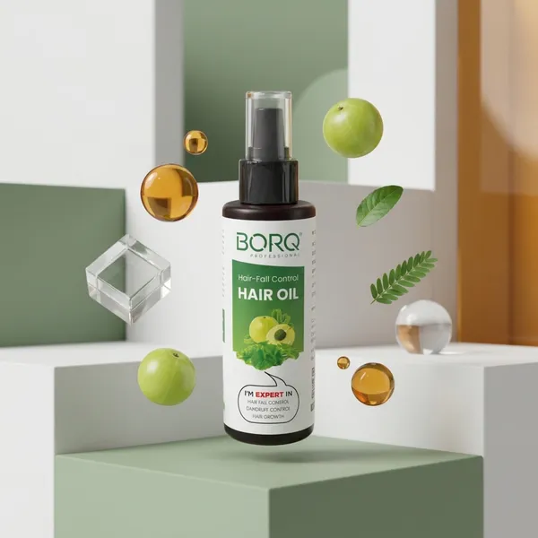 BORQ_Natural_Hair-Fall_Control_Hair_Oil_100ml_|_For_Stronger,_Thicker_hair_|_Improve_Scalp_health_|_Paraffin-Free_&_No_Harsh_Chemical_|_Suitable_To_All_Hair_Type_|_For_Man_&_Women_|_(1X100ml)_Pack_Of_1
