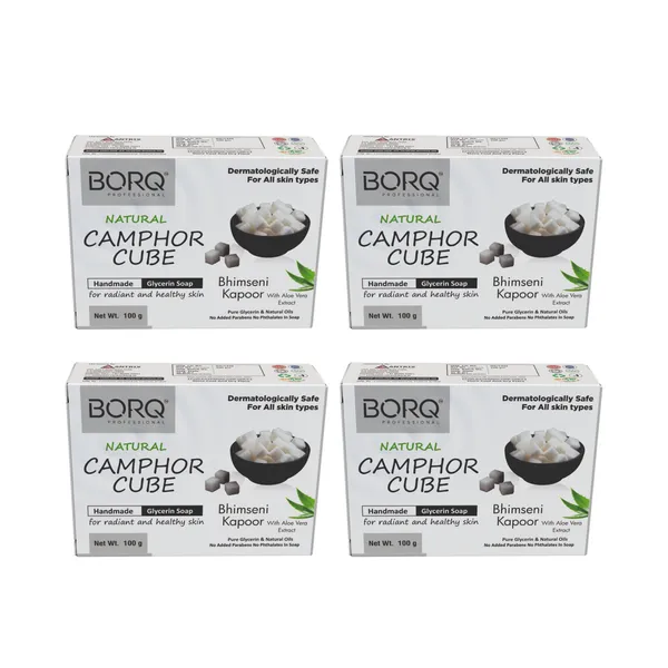 BORQ_Natural_Camphor_Cube_Glycerine_Bath_Soap_400gm_|_For_A_Soothing_&_Aromatic_Cleanse_|_Pure_Glycerin_&_Natural_Oils_|_Paraben-Free_Sulfate-Free_|_For_All_Skin_Type_(4X100gm)_Pack_Of_4