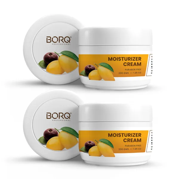 BORQ_Moisturizer_Cream_400gm_|_For_Face,_Hand_&_Body,_Instant_Hydration_|_For_Dry_Skin,_Normal_Skin_&_Sensitive_Skin_|_Non-Greasy_Cream_|_Suitable_To_All_Skin_Type_|_For_Man_&_Women_|_(2X200gm)_Pack_Of_2