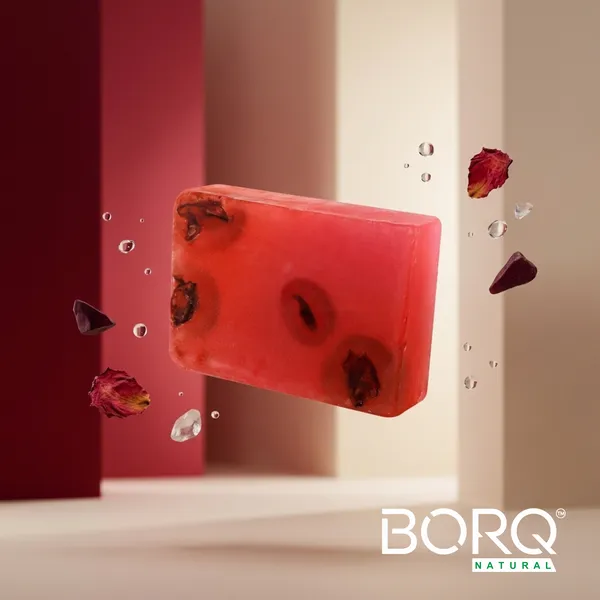 BORQ_Natural_Real_Rose_Petals_Glycerine_Bath_Soap_800gm_|_For_Skin_Reduce_Blemishes_And_Dark_Spots_|_Pure_Glycerin_&_Natural_Oils_|_Paraben-Free_Sulfate-Free_|_For_All_Skin_Type_(8X100gm)_Pack_Of_8