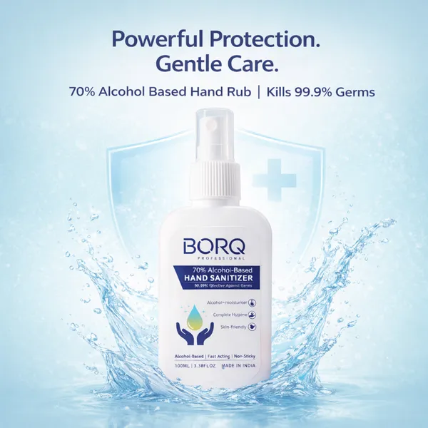BORQ_Moisturizing_Hand_Sanitizer_200ml_|_70%_Alcohol_Based_Hand_Rub_|_Kills_99.9%_Germs_|_Quick_Dry,_Non-Sticky_Formula_|_Suitable_To_All_Skin_Type_|_For_Man_&_Women_|_(2X100ml)_Pack_Of_2