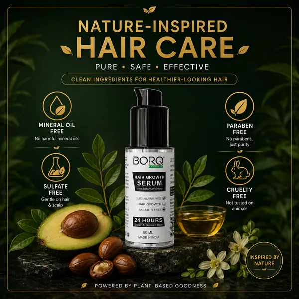 BORQ_Natural_Hair_Growth_Serum_50ml_|_Hair_Fall_Control,_Scalp_Nourishment_&_Hair_Strengthening_Formula_|_For_Thicker_&_Fuller_Hair_|_Suitable_To_All_Hair_Type_|_For_Man_&_Women_|_(1X50ml)_Pack_Of_1