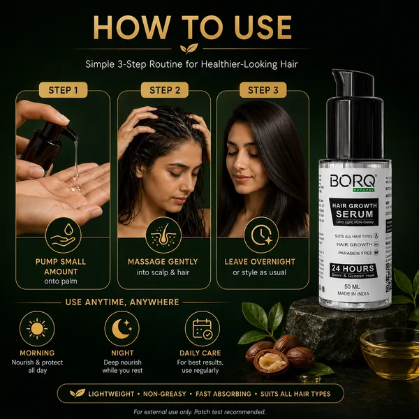 BORQ_Natural_Hair_Growth_Serum_50ml_|_Hair_Fall_Control,_Scalp_Nourishment_&_Hair_Strengthening_Formula_|_For_Thicker_&_Fuller_Hair_|_Suitable_To_All_Hair_Type_|_For_Man_&_Women_|_(1X50ml)_Pack_Of_1