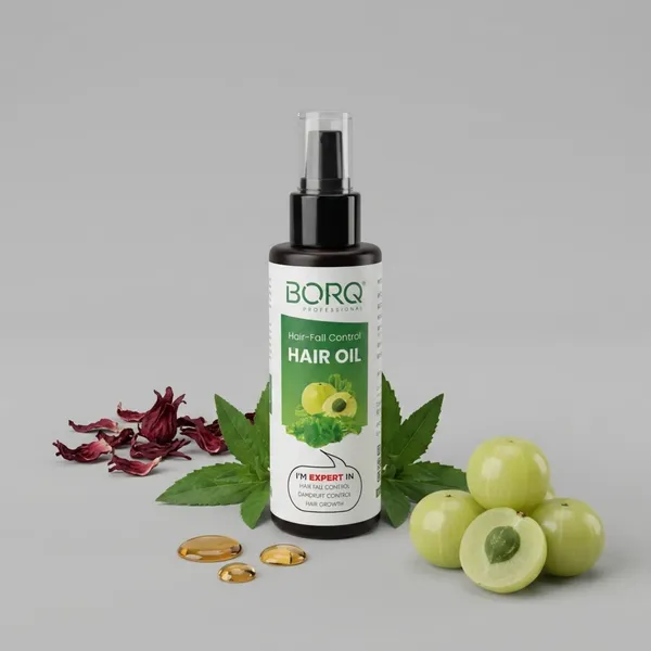 BORQ_Natural_Hair-Fall_Control_Hair_Oil_200ml_|_For_Stronger,_Thicker_hair_|_Improve_Scalp_health_|_Paraffin-Free_&_No_Harsh_Chemical_|_Suitable_To_All_Hair_Type_|_For_Man_&_Women_|_(2X100ml)_Pack_Of_2