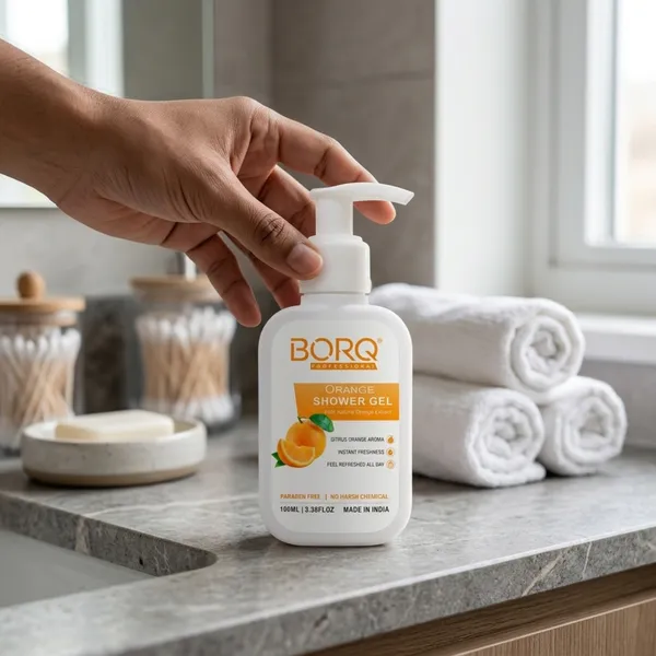 BORQ_Orange_Shower_Gel_100ml_|_Premium_Citrus_Body_Wash_|_Energizing_Orange_Fragrance_|_Deep_Clean_Formula_with_Long_Lasting_Freshness_|_Suitable_To_All_Skin_Type_|_For_Man_&_Women_|_(1X100ml)_Pack_Of_1