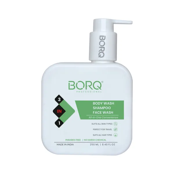 BORQ_3_In_1_Body_Wash_Shampoo_&_Face_Wash_250ml_|_All-in-One_Refreshing_Formula_for_Hair,_Face_&_Body_|_Paraben-Free_Sulfate-Free_|_Suitable_To_All_Skin_&_Hair_Type_|_For_Man_&_Women_|_(1X250ml)_Pack_Of_1