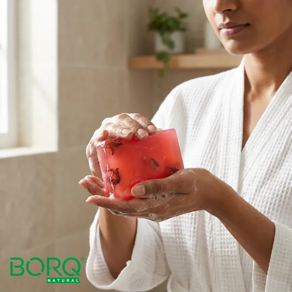 BORQ_Natural_Real_Rose_Petals_Glycerine_Bath_Soap_400gm_|_For_Skin_Reduce_Blemishes_And_Dark_Spots_|_Pure_Glycerin_&_Natural_Oils_|_Paraben-Free_Sulfate-Free_|_For_All_Skin_Type_(4X100gm)_Pack_Of_4