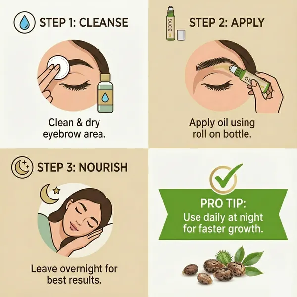 BORQ_Natural_Eyebrow_Growth_Oil_20ml_|_Eyebrow_Thickening_Oil_|_Promotes_Fast_Eyebrow_Hair_Growth_|_100%_Pure_Virgin_Castor_&_Essential_Oils_|_For_Fuller_&_Healthy_Brows_|_For_Man_&_Women_|_(2X10ml)_Pack_Of_2