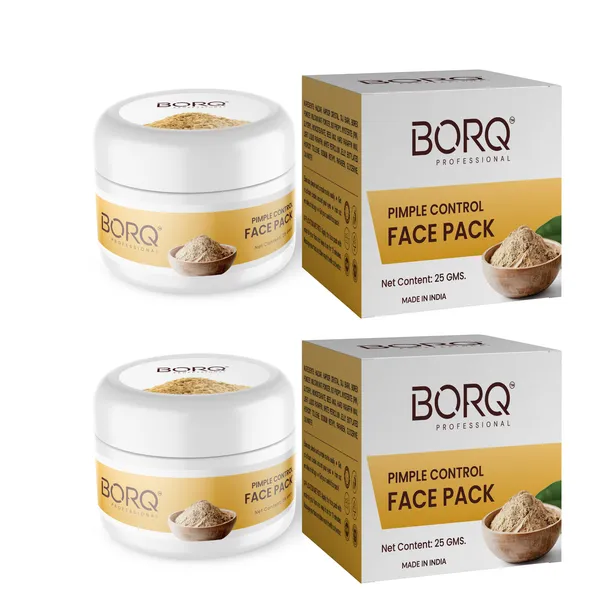 BORQ_Natural_Pimple_Control_Face_Pack_50gm_|_Helps_In_Pimple-Free_Skin_|_Anti_Pimple_&_Controls_Excess_Oil_|_Made_With_Natural_Ingredients_|_Suitable_To_All_Skin_Type_|_For_Man_&_Women_|_(2X25gm)_Pack_Of_2