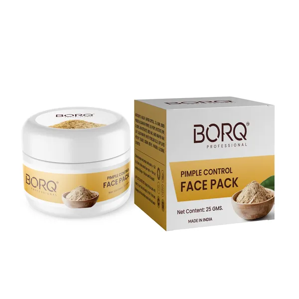 BORQ_Natural_Pimple_Control_Face_Pack_25gm_|_Helps_In_Pimple-Free_Skin_|_Anti_Pimple_&_Controls_Excess_Oil_|_Made_With_Natural_Ingredients_|_Suitable_To_All_Skin_Type_|_For_Man_&_Women_|_(1X25gm)_Pack_Of_1