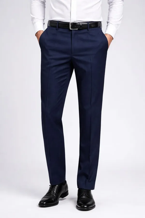 Men's_Navy_Blue_Formal_Cotton_Trousers_-_Flat_Front,_Slim_Fit