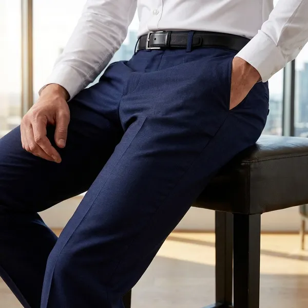 Men's_Navy_Blue_Formal_Cotton_Trousers_-_Flat_Front,_Slim_Fit