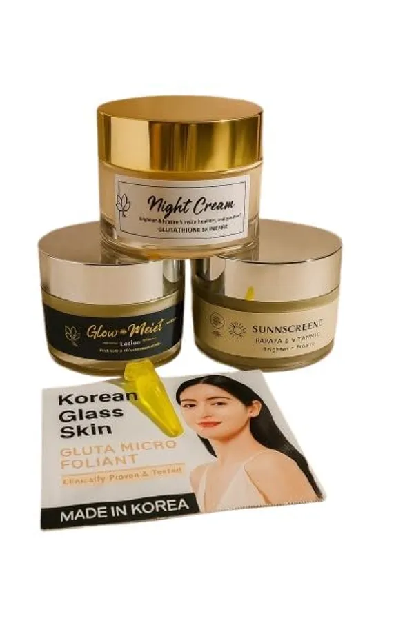 Celibrity_Korean_Glass_Treatment_Kit_|_Skincare_Night_Cream_Lotion_Sunscreen_And_Micro_Foliant_|_Skin_Whitening_,_Glowing_,_Brightening,_Fairness,_Radiance_&_Glow,_Pigmentation_Kit
