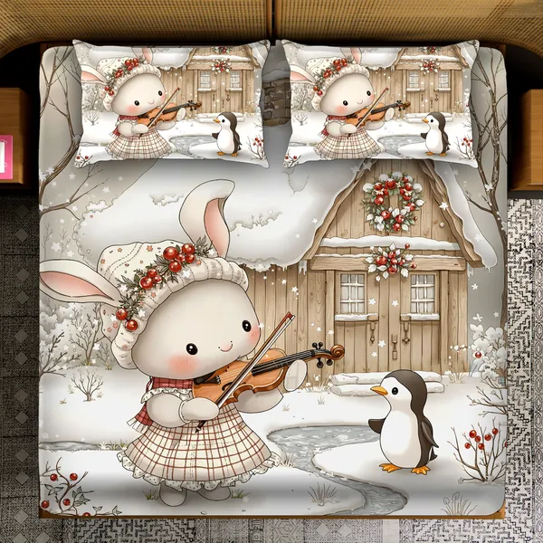 Heavy_7D_Digital_Glace_Cotton_Super_King_Size_Printed_Flat_Double_Bedsheet,_90X100_Inches_with_2_Pillow_Cover_Soft_Lightweight