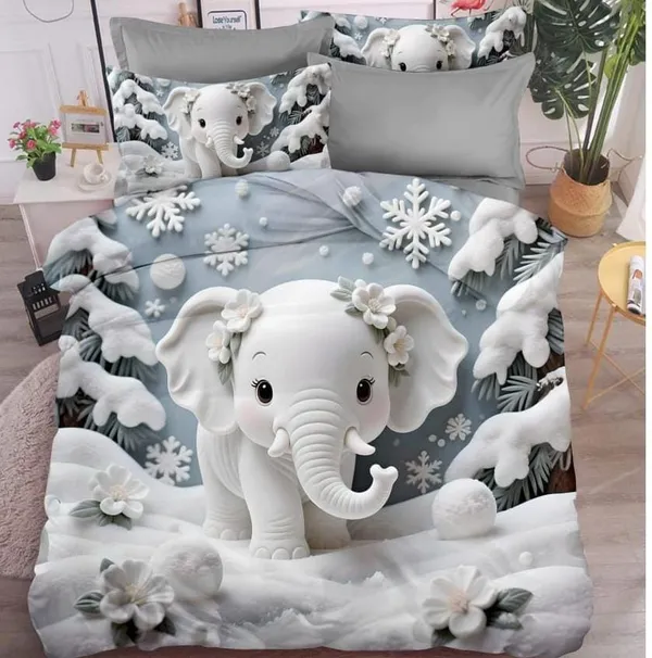 Heavy_7D_Digital_Glace_Cotton_Super_King_Size_Printed_Flat_Double_Bedsheet,_90X100_Inches_with_2_Pillow_Cover_Soft_Lightweight